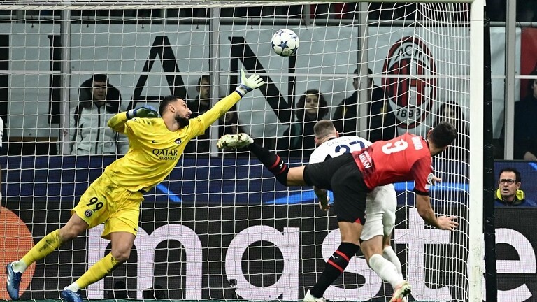 ميلان يهزم باريس سان جيرمان وينعش آماله في دوري الأبطال